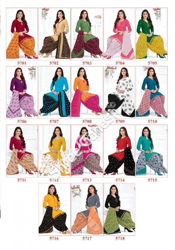 Shree Ganesh Panchi Vol-7 Cotton Patiyala Designer Dress Material